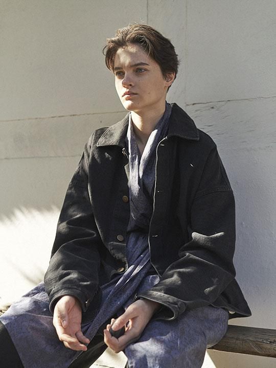 TROVE / DENIM BLOUSON / BLACK photo