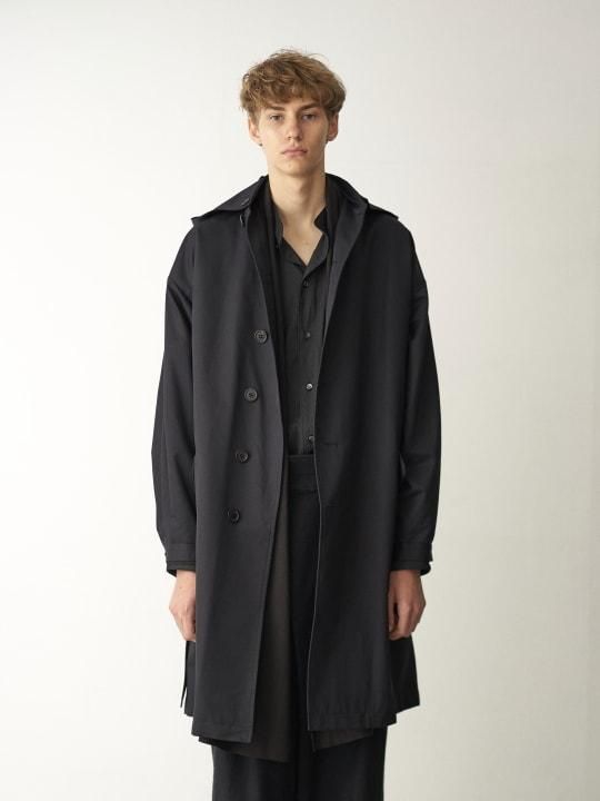 TROVE / GABARDINE COAT / BLACK photo