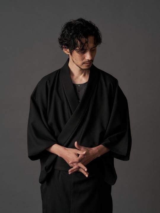 WAROBE / GABARDINE YUKATA / BLACK photo