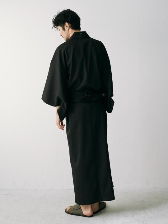 WAROBE / GABARDINE YUKATA / BLACK photo