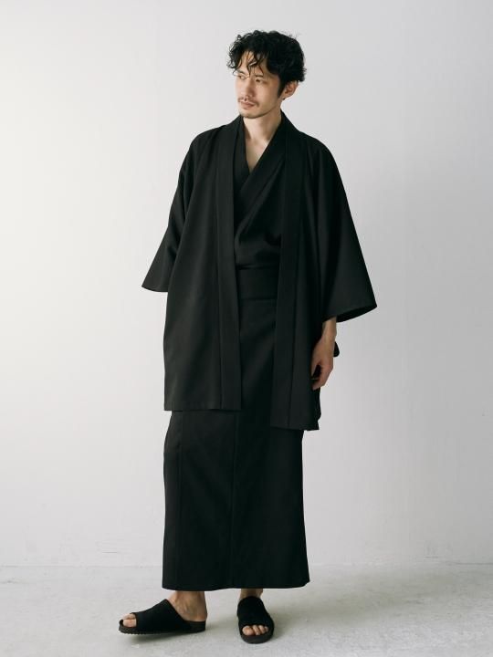 WAROBE / GABARDINE YUKATA / BLACK photo