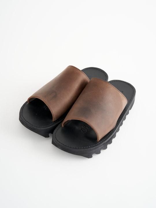 TROVE / FRANZ LEATHER SANDAL / BROWN photo