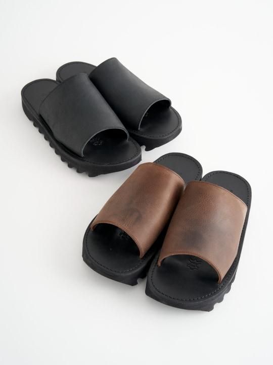 TROVE / FRANZ LEATHER SANDAL / BLACK photo