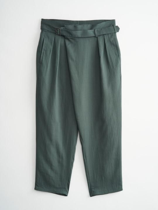 TROVE / HOUI WRAP PANTS / MOSS GREEN photo