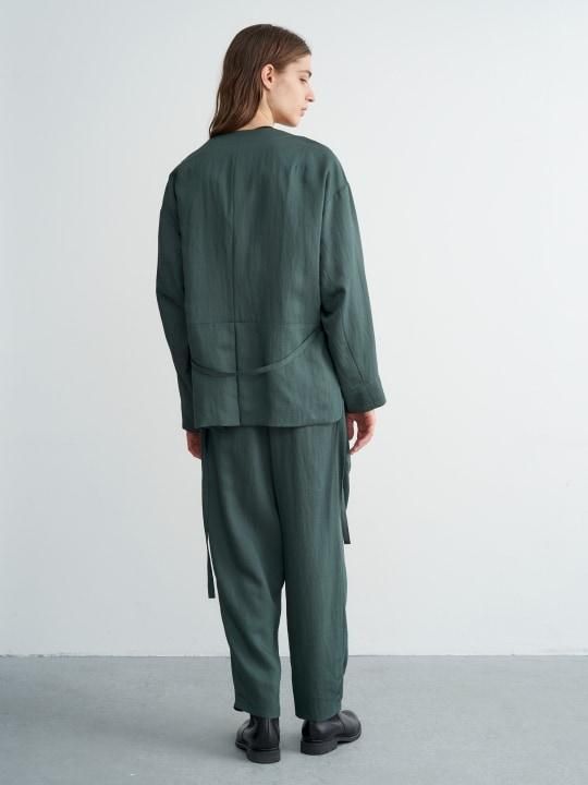 TROVE / HOUI WRAP PANTS / MOSS GREEN photo