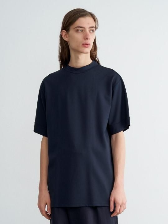 TROVE / MJUK HIGH NECK TEE / NAVY photo
