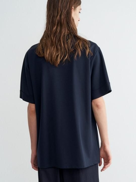 TROVE / MJUK HIGH NECK TEE / NAVY photo