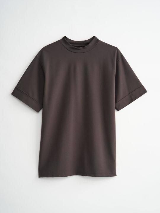 TROVE / MJUK HIGH NECK TEE / DARK BROWN photo