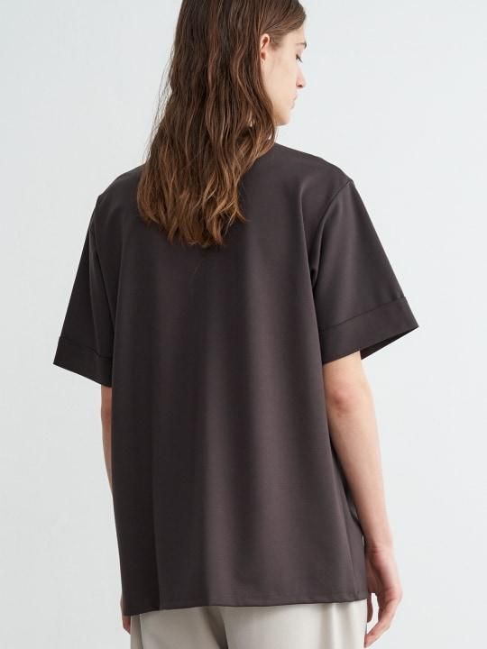 TROVE / MJUK HIGH NECK TEE / DARK BROWN photo