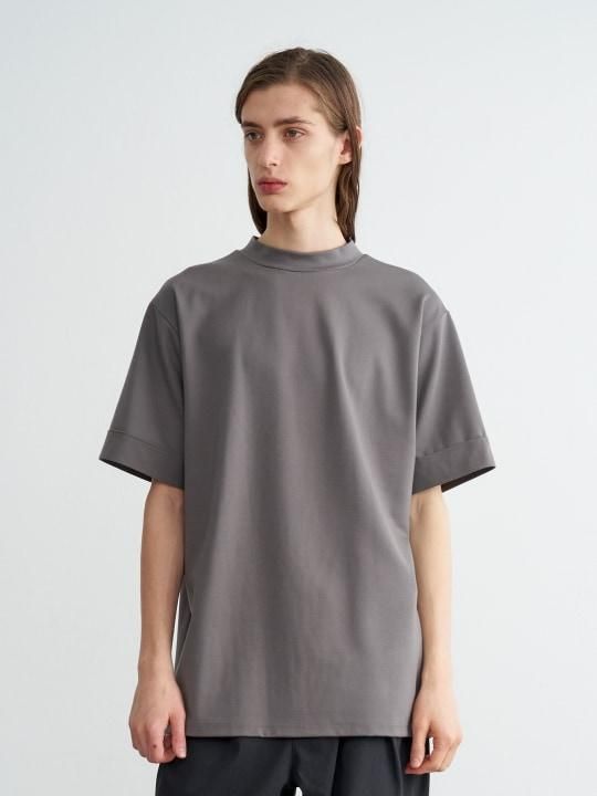 TROVE / MJUK HIGH NECK TEE / GRAY photo