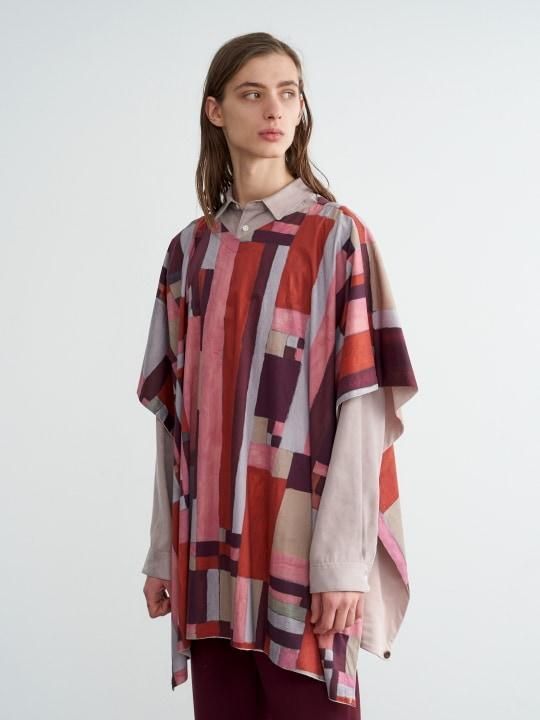 TROVE / VIITTA PONCHO ( REVERSIBLE ) / LIGHT BEIGE photo