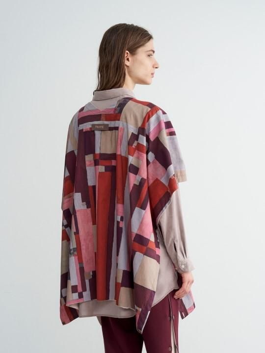 TROVE / VIITTA PONCHO ( REVERSIBLE ) / LIGHT BEIGE photo