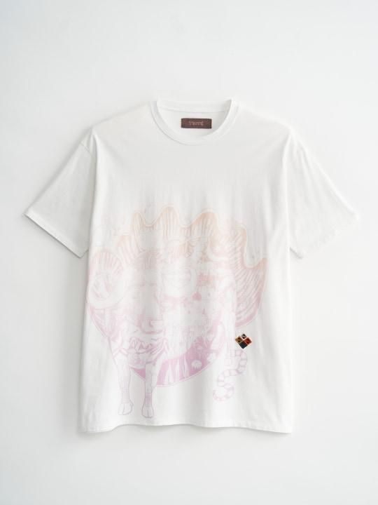 TREVO / PRINT TEE “BAFFALO” / WHITE photo