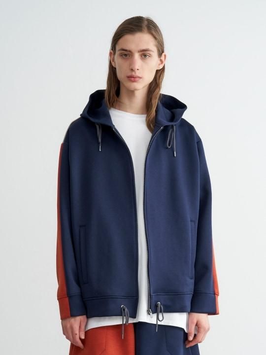 TREVO / ZIP UP PARKA / NAVY MULTI photo