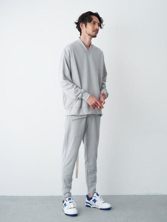 WAROBE / JUBAN WIDE SWEAT ( SPRING ) / HEATHER GRAY photo