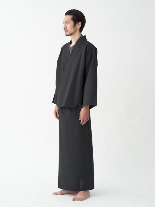 WAROBE / WA Y SHIRT Z ( SEER SUCKER ) / BLACK photo
