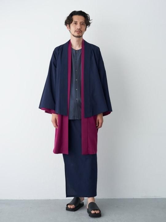 WAROBE / WA Y SHIRT Z ( SEER SUCKER ) / NAVY photo