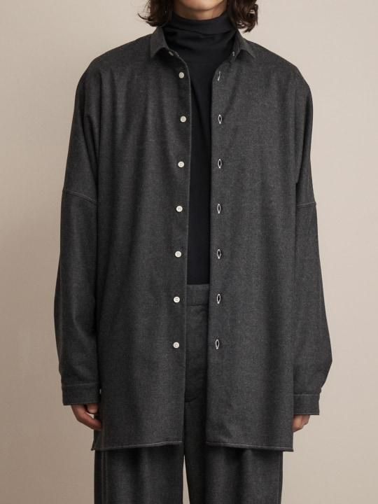 TROVE / UNI WIDE SHIRT ( AW NECK ) / CHARCOAL photo