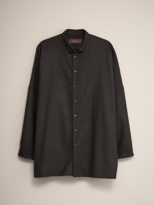 TROVE / UNI WIDE SHIRT ( AW NECK ) / DARK BROWN photo