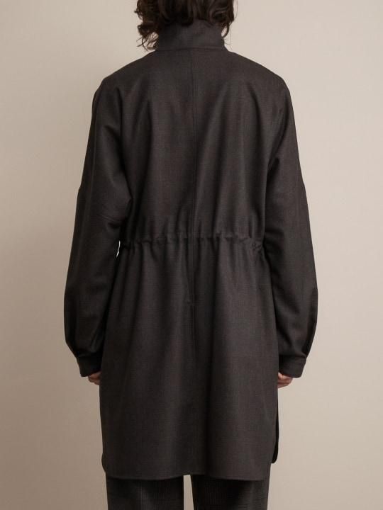 TROVE / VALO SHIRT COAT / BROWN NAVY photo