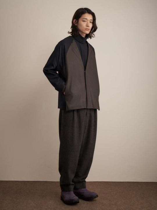 TROVE / FADE CARDIGAN / NAVY BROWN photo
