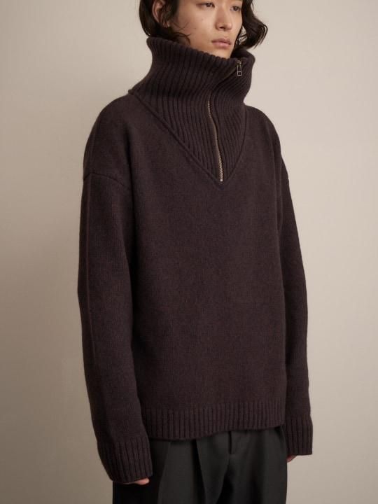 TROVE / MERI KNIT / PURPLE BROWN photo