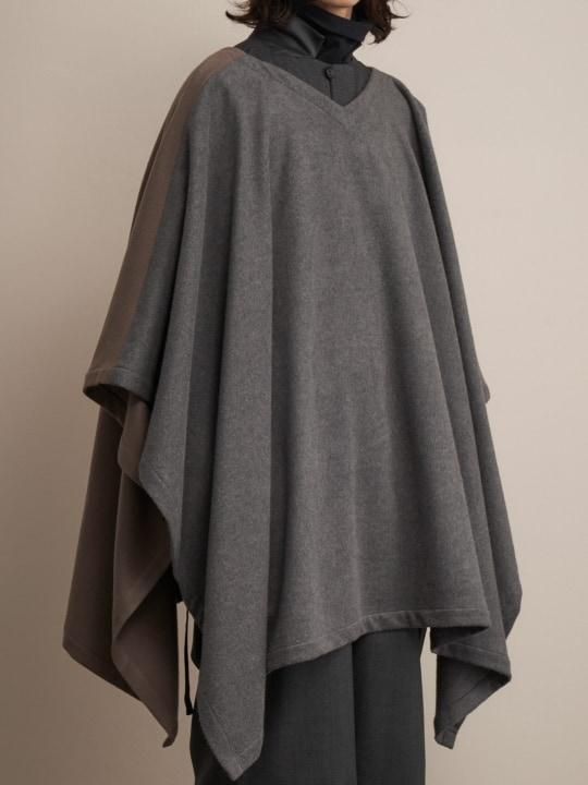 TROVE / VIITTA PONCHO COAT / ASH GRAY photo