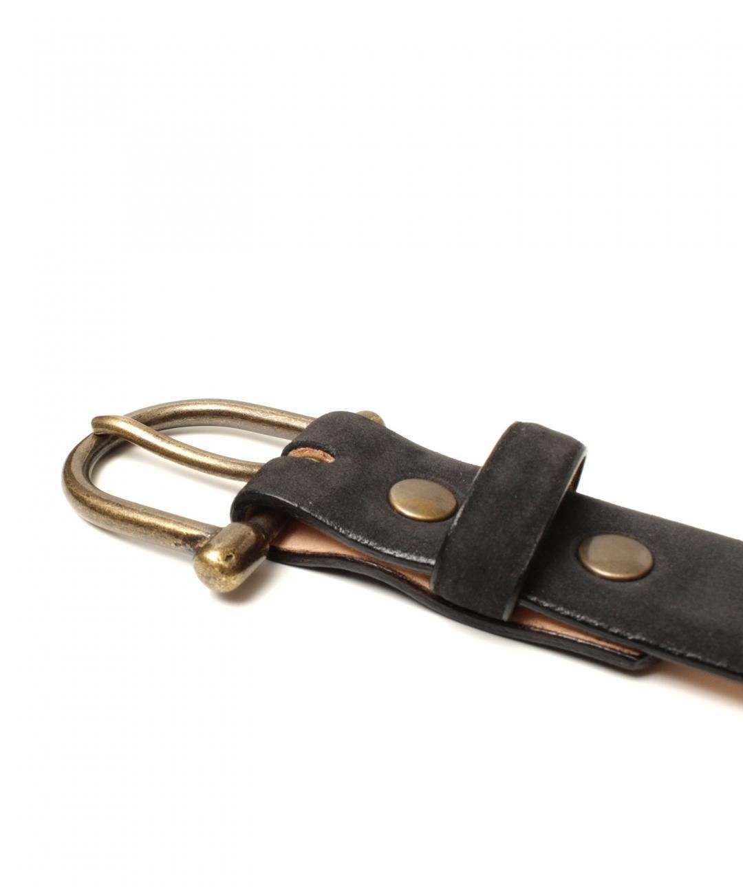 TROVE / SULKA LEATHER BELT / CHARCOAL photo