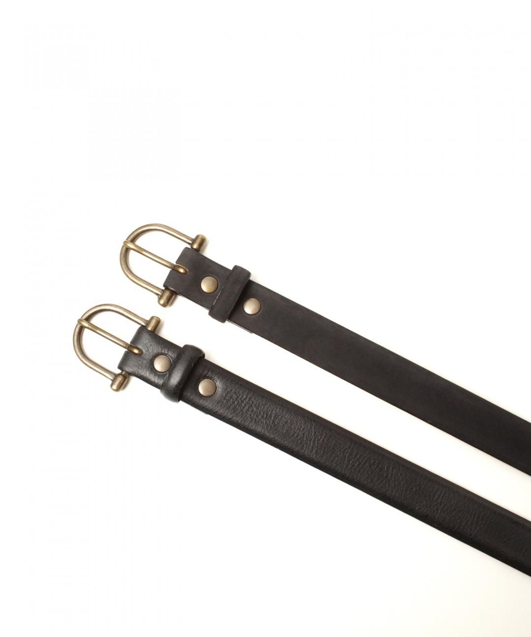 TROVE / SULKA LEATHER BELT / CHARCOAL photo
