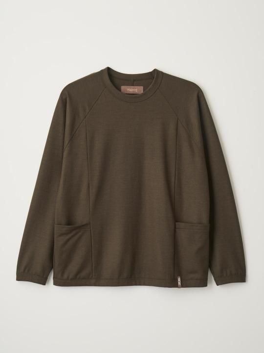 TROVE / KASVI KNIT LONG SLEEVE / KHAKI GRAY photo