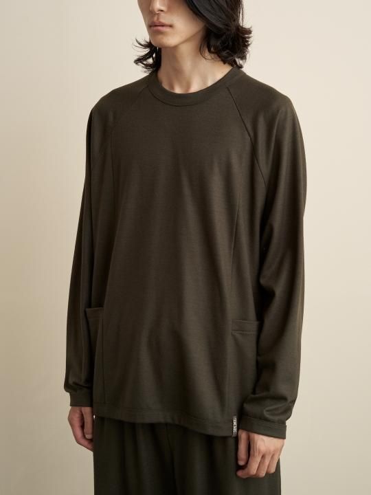 TROVE / KASVI KNIT LONG SLEEVE / KHAKI GRAY photo