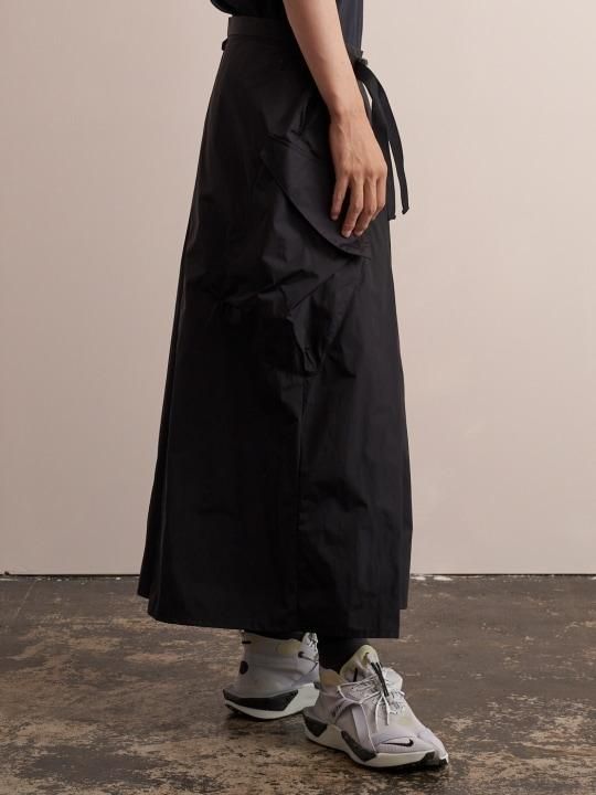 WAROBE / COATED NYLON HAKAMA TECH / BLACK photo