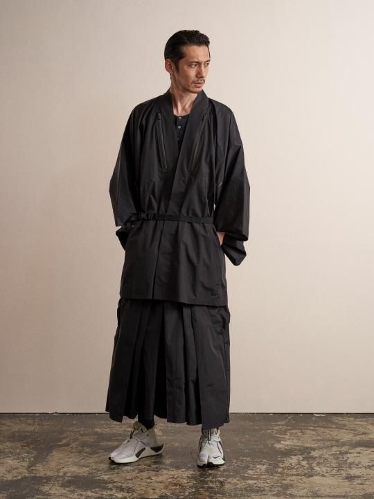 WAROBE / COATED NYLON HAKAMA TECH / BLACK photo