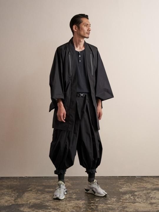 WAROBE / COATED NYLON HAKAMA TECH / BLACK photo