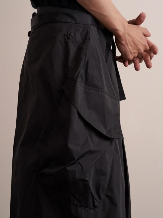 WAROBE / COATED NYLON HAKAMA TECH / BLACK photo