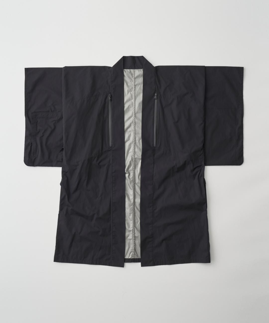 WAROBE / COATED NYLON HAORI TECH / BLACK photo