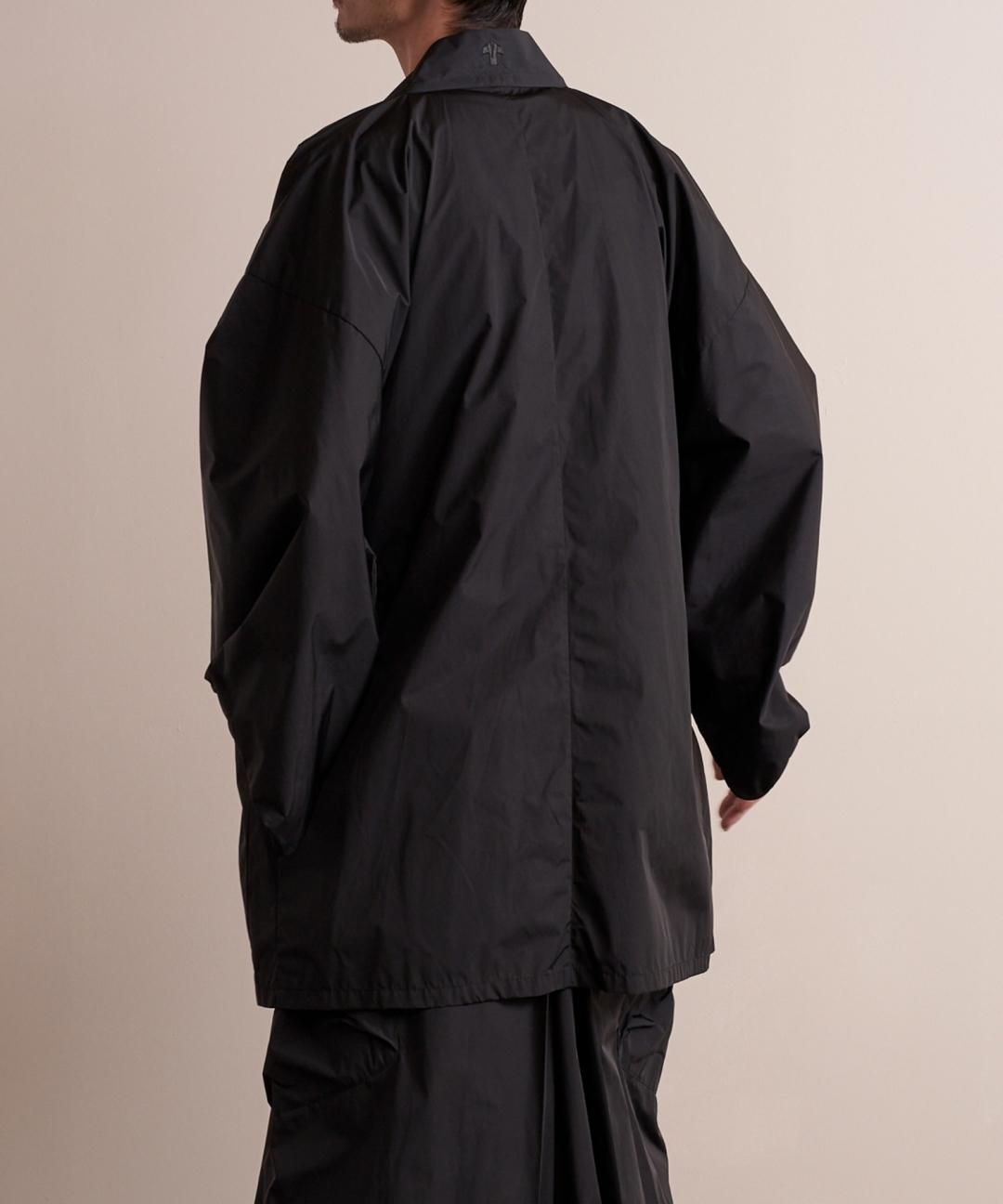WAROBE / COATED NYLON HAORI TECH / BLACK photo