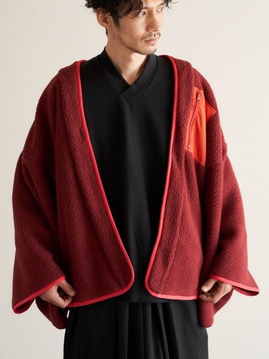 【12月3日18時 販売開始】WAROBE / WA RM FLEECE HAORI / WINE photo