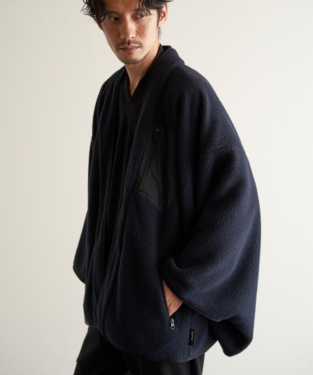 【12月3日18時 販売開始】WAROBE / WA RM FLEECE HAORI / DARK NAVY photo