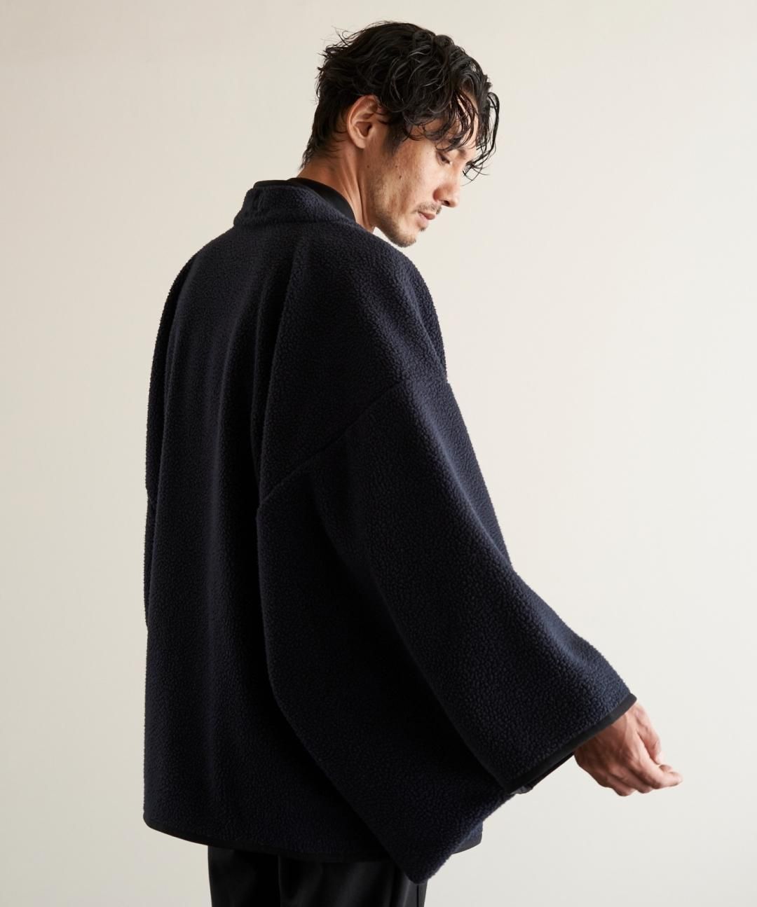 【12月3日18時 販売開始】WAROBE / WA RM FLEECE HAORI / DARK NAVY photo