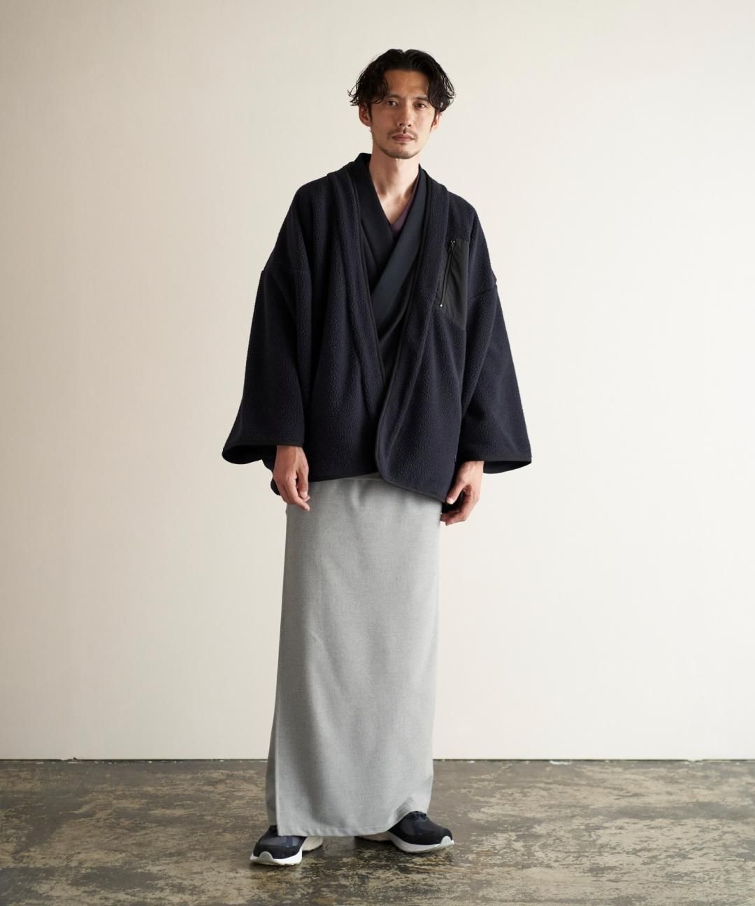 【12月3日18時 販売開始】WAROBE / WA RM FLEECE HAORI / DARK NAVY photo