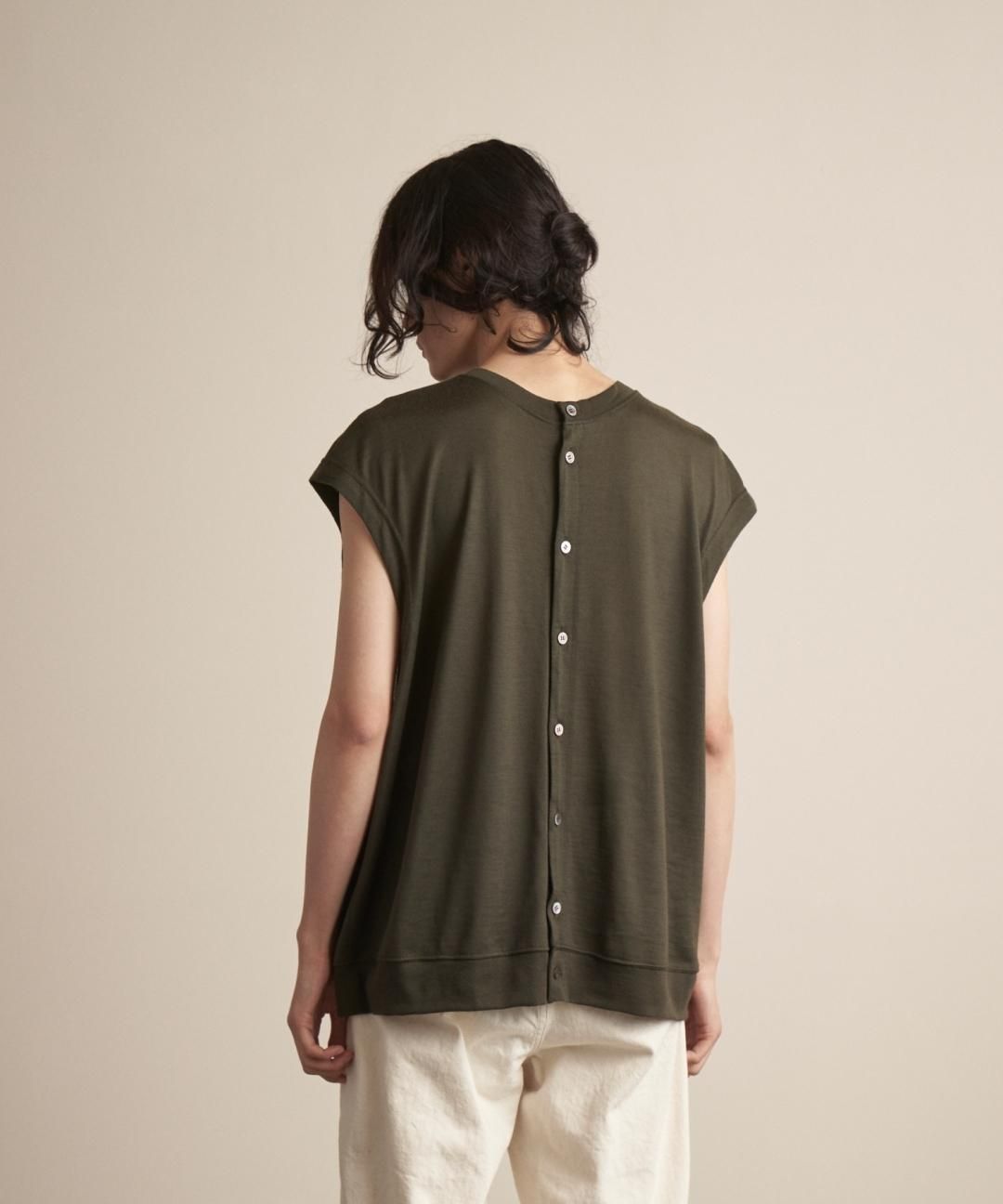 TROVE / MERINO WOOL KNIT VEST / KHAKI GRAY photo