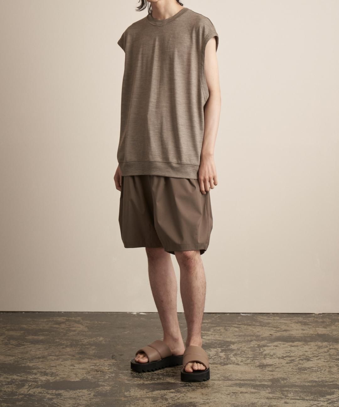 TROVE / MERINO WOOL KNIT VEST / GRAY BEIGE photo