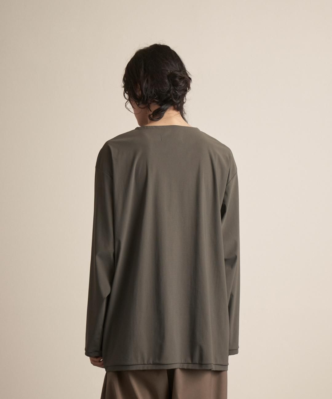 TROVE / MICRO FIBER JERSEY LONG SLEEVE / OLIVE GRAY photo