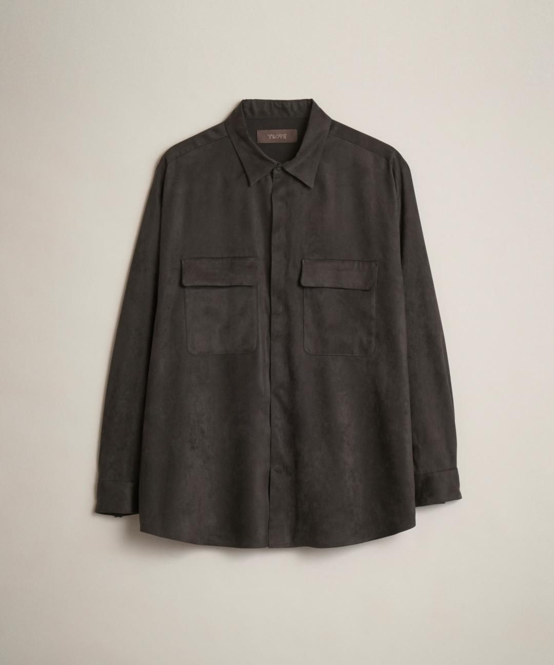 TROVE / MICRO FIBER SUEDE SHIRT / CHARCOAL photo
