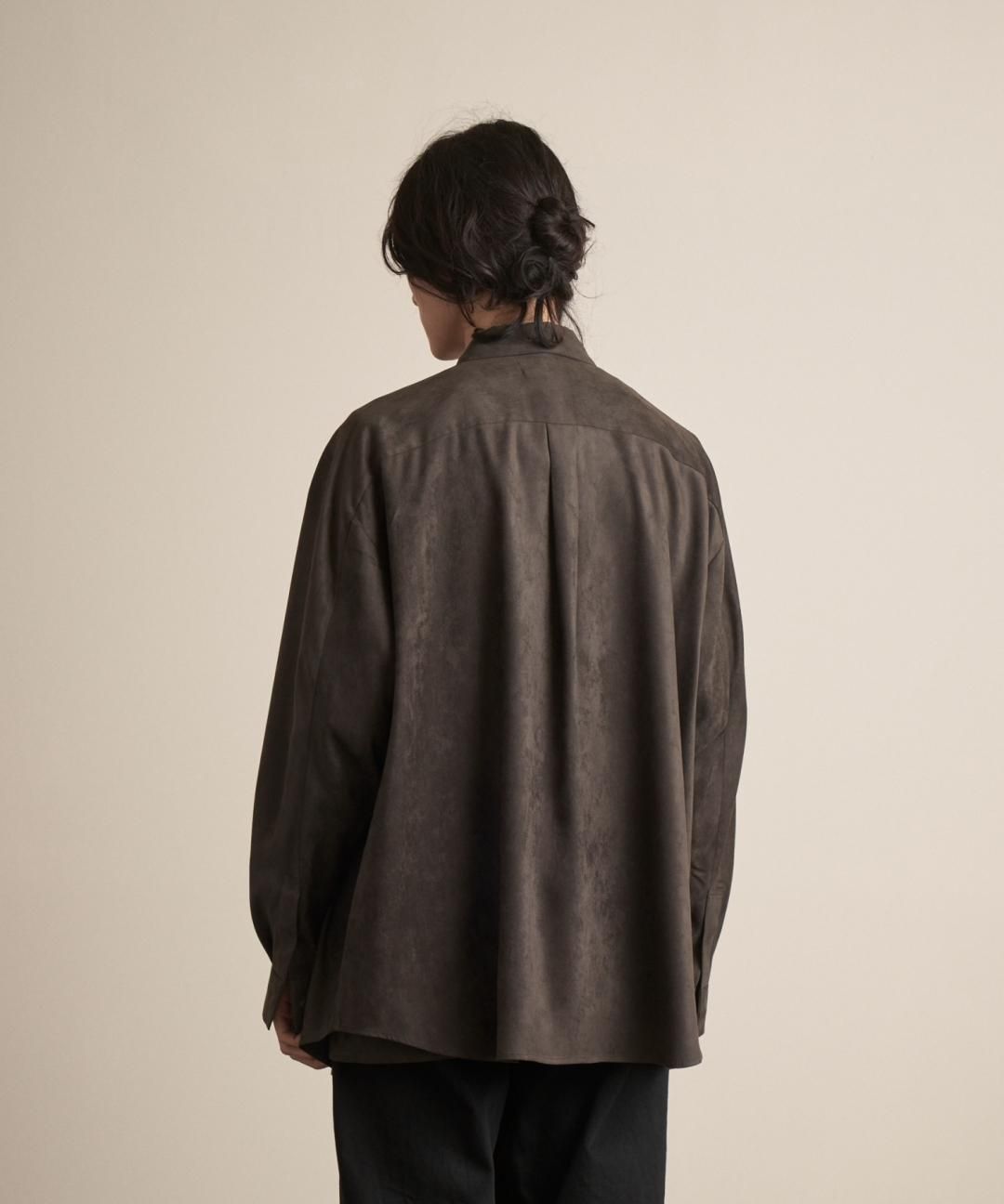 TROVE / MICRO FIBER SUEDE SHIRT / CHARCOAL photo