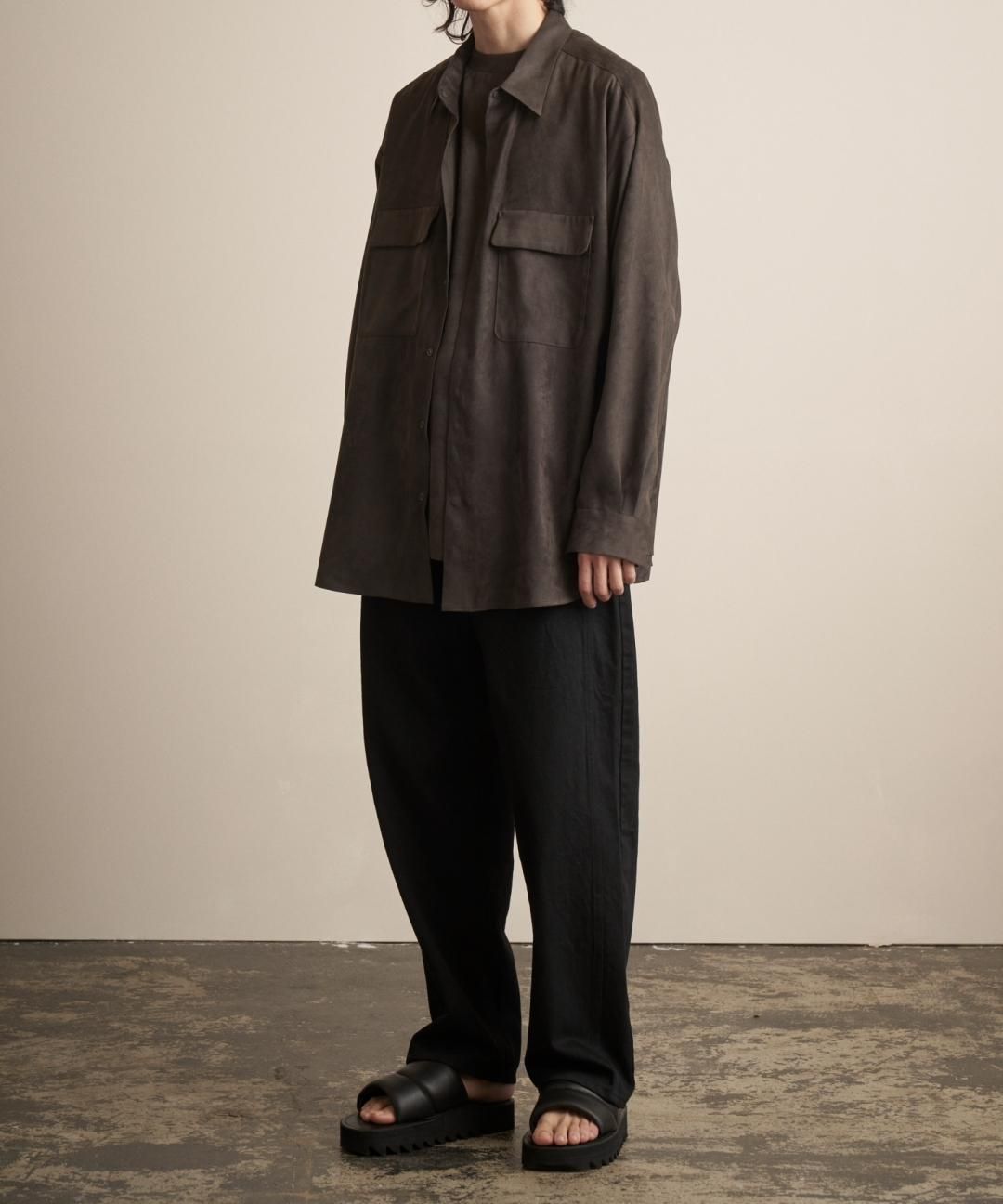TROVE / MICRO FIBER SUEDE SHIRT / CHARCOAL photo