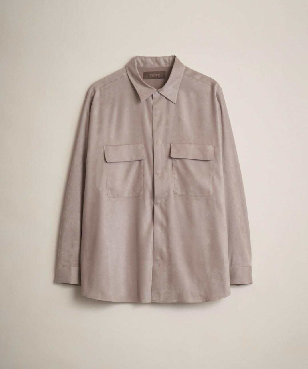 TROVE / MICRO FIBER SUEDE SHIRT / GRAY BEIGE photo