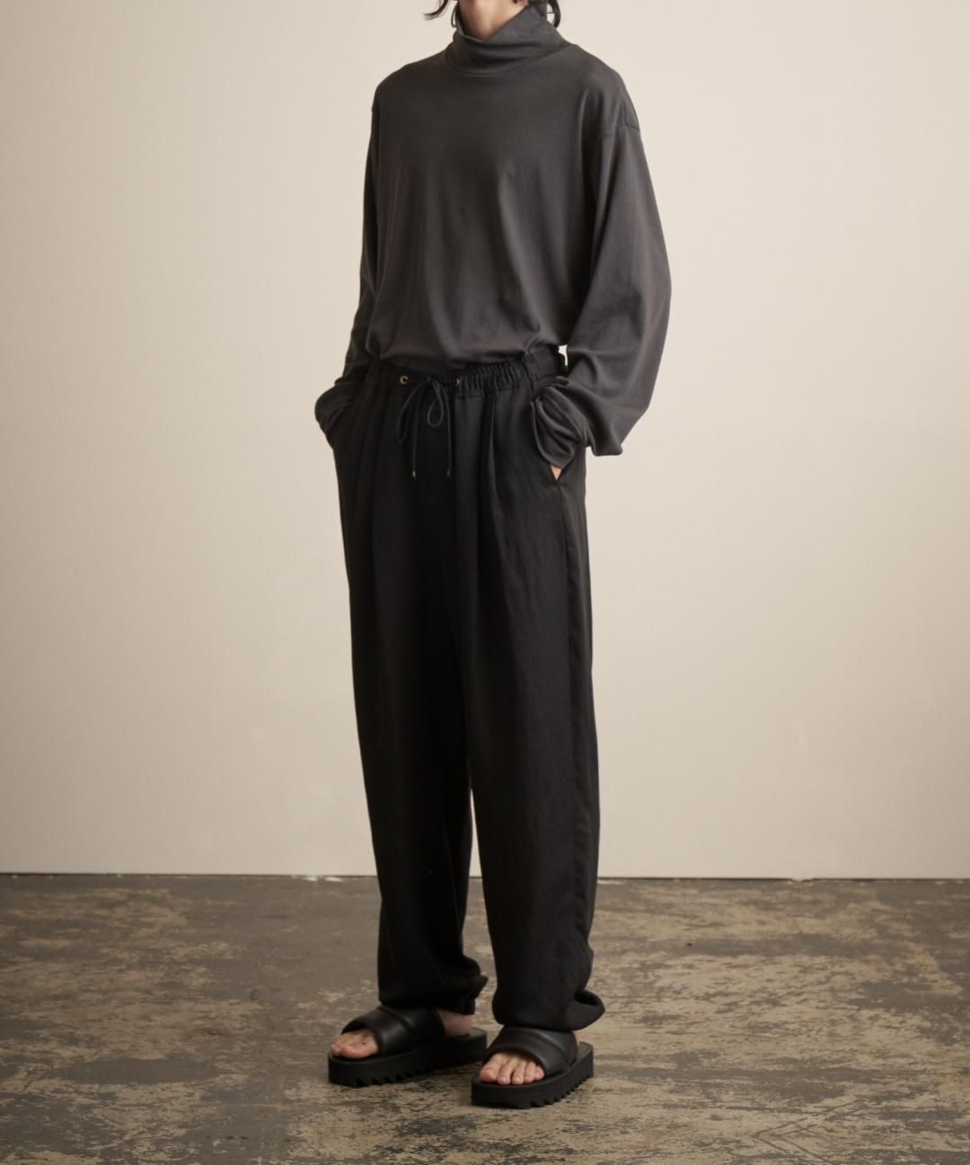 TROVE / TENCEL LINEN EASY PANTS / BLACK photo