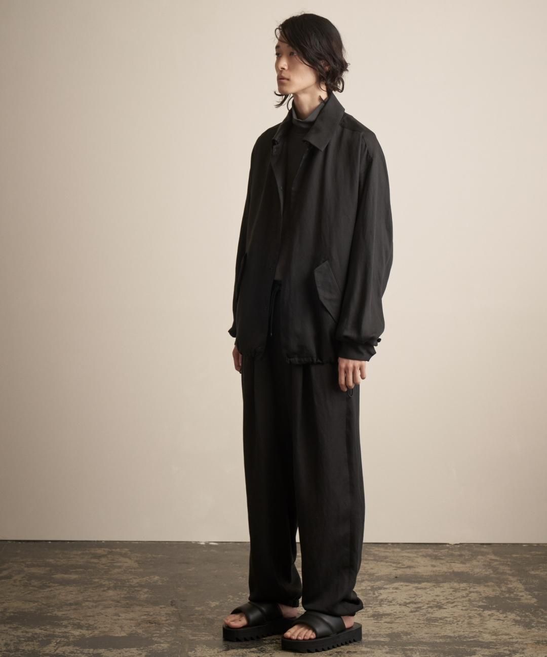 TROVE / TENCEL LINEN EASY PANTS / BLACK photo